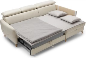 Colțar lemn masiv extensibil Hugo 231×81–96×171 cm - Stânga