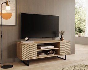 Comodă TV TV Lorello Herringbone cm – 135x40x49 cm – Oak Craft