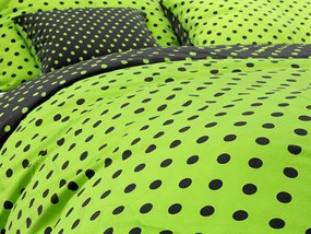Lenjerie de pat din bumbac COLAM verde-negru Dimensiune lenjerie de pat: 70 x 90 cm | 140 x 200 cm