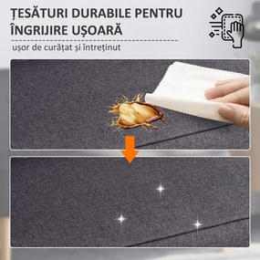 HOMCOM canapea textila, fara cotiere, 117x56.5x77cm, gri | Aosom Romania
