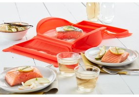 Recipient din silicon pentru gătire la aburi – Lékué