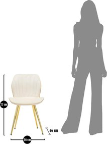 Scaune de dining crem 2 buc. Paris – Mauro Ferretti