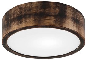 Plafonieră OAK SMOKY 1xE27/15W/230V ø 27,5 cm stejar/maro închis