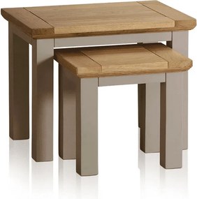 Măsuță lemn masiv gri Cafea Ives Personalizabilă, 59 × 41 × 46 cm