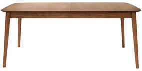 Masă de dining extensibilă cu aspect de lemn de nuc cu blat suplimentar 90x180 cm Montreux – Actona