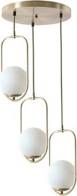 Lustra 846STL2889, alb/bronz, metal, 30x70 cm