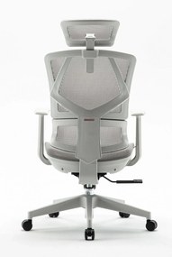 RESIGILAT - Scaun ergonomic SIHOO, spatar reglabil pe inaltime, suport lombar revenire automata, tetiera reglabila, mecanism inclinare/blocare in 3 pozitii, pivotant, Mesh, Gri
