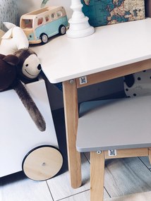 Scaunel pentru copii WOODY GREY gri