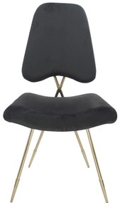 Scaun tapitat Salvadore negru/gold – H93 cm