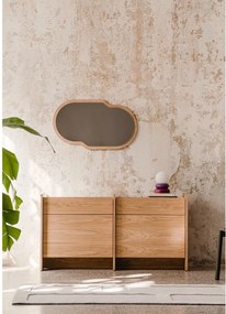 Comodă în culoare naturală cu aspect de lemn de stejar 146x76x51 cm Hido – noo.ma