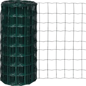 vidaXL Euro gard, verde, 10 x 0,8 m, oțel