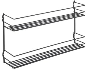 Organizator pentru mirodenii, de montat pe perete, din oțel Pepito – Metaltex