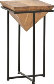 Masuta Cafea Laterala Pyrma II Lemn Acacia, Finisaj Natur, Dim. 29x29x54 Cm