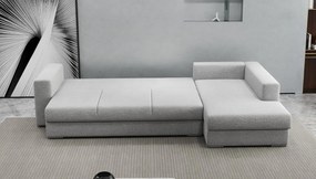 Colțar extensibil dumonde cu ladă de depozitare si sezut confortabil din spuma high-density, Gloria Euphoria Dove II 320x183 cm