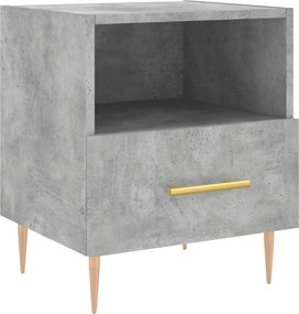 vidaXL Noptieră, gri beton, 40x35x47,5 cm, lemn compozit