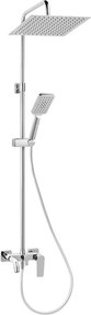 Coloana de dus cu baterie monocomanda Ferro Algeo Square cu 3 functii