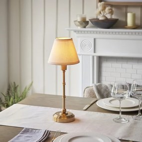 Endon 114811 - Lampă de birou reîncărcabilă cu LED dimabilă BURLEY, LED 1,5W/5V, alamă/albă