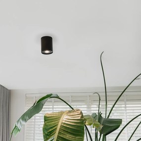 Spotlight modern negru rotativ și înclinabil - Rondoo up