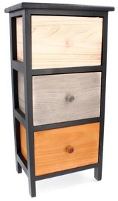 Comoda lemn, 3 sertare, 30x23x61.5 cm, Old Fashion