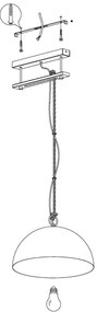 Eglo 43396 - Lustră pe cablu HODSOLL 1xE27/40W/230V