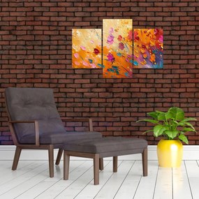 Tablou - Pictură flori colorate (90x60 cm)