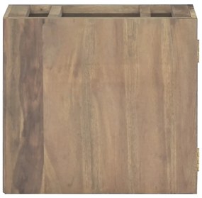 Dulap pentru baie de perete, 45x30x40 cm, lemn masiv de tec 45 x 30 x 40 cm, 1