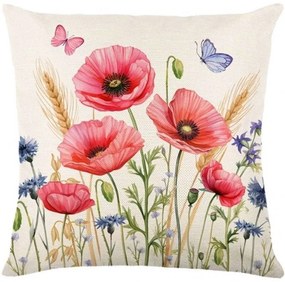 Fata de perna din in POPPYELLE 45x45 cm, crem