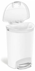 Coș de gunoi cu pedală 50 l, alb