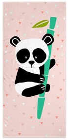 Prosop pentru copii roz deschis 150x70 cm Panda – Moshi Moshi