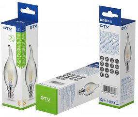 Bec cu filament E14, cu lumină albă caldă 4 W – GTV