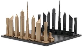 Joc de sah Skyline Dubai Luxury Bronze