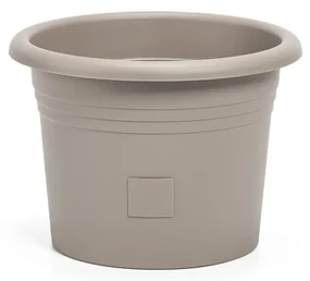Plastia Ghiveci cu auto-irigare Narza diametru 30cm, taupe, diam. 30 cm