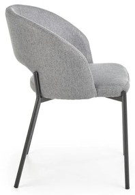 Scaun de bucaterie Alanna, gri/negru
