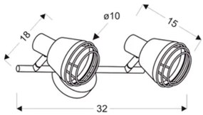 Spot de perete NERIA 1xE14/40W/230V negru/cupru