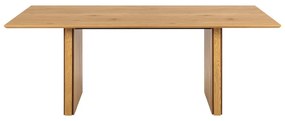 Masă de dining cu blat cu aspect de lemn de stejar 100x210 cm Colima – Actona