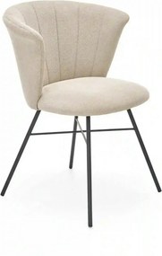 Scaun K459, bej/negru, stofa clasica/otel, 60x59x79 cm