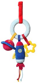 BabyOno Agăţat jucărie educativă pe un cărucior COSMOS, albastru rosu