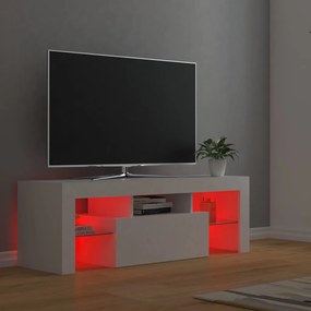 Comoda TV cu lumini LED, alb, 120x35x40 cm 1, Alb