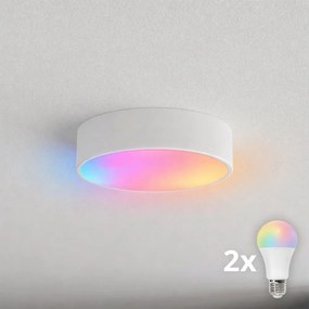BRILAGI - Plafonieră LED RGBW reglabilă CLARE 2xE27/12W/230V albă