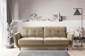 Canapea tapitata, extensibila, cu spatiu pentru depozitare, 220x83x90 cm, Bellis 03, Eltap (Culoare: Gri inchis / Nube 4)