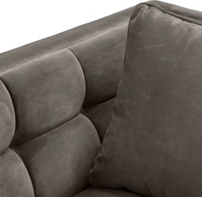 Fotoliu elegant design LUX Sienna, catifea gri 113196 HZ