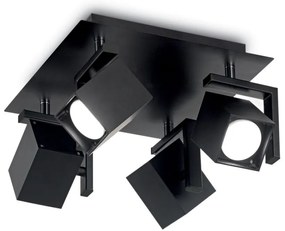 Plafoniera design modern cu 4 spoturi directionabile MOUSE PL4 neagra 156712