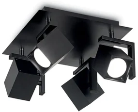 Plafoniera design modern cu 4 spoturi directionabile MOUSE PL4 neagra 156712