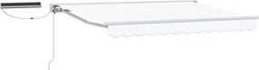 vidaXL Cort electric retractabil Alb 3 x 2,5 m