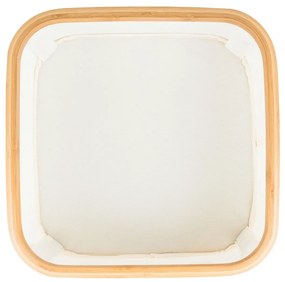 Cutie de depozitare G21 30 x 30 x 15 cm, dinbambus cu capac, bej