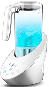 Cana pentru apa cu hidrogen Elixir, 15W, 1,6 L, Ecran tactil, 1200 PPB, Filtru inlocuibil, Alb/Gri