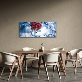 Tablou - detailu zmeură în apă (120x50 cm)