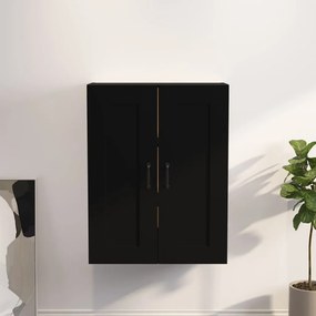 Dulap de perete suspendat, negru, 69,5x32,5x90 cm