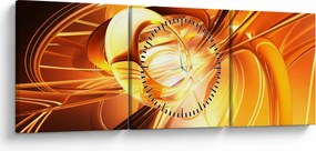 Tablou cu abstracție (cu ceas) (90x30 cm)