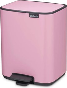Cos de gunoi Brabantia Bo Pedal 1010445, 7 l, Inchidere lenta, Baza cauciucata, Roz
